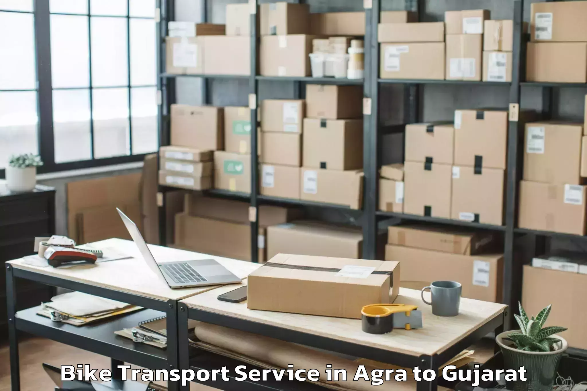 Book Agra to Sachin Bike Transport Online